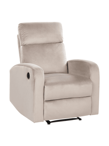 Beliani Fernsehsessel VERDAL in Beige - (W) 76 x (H) 102 x (L) 62 cm