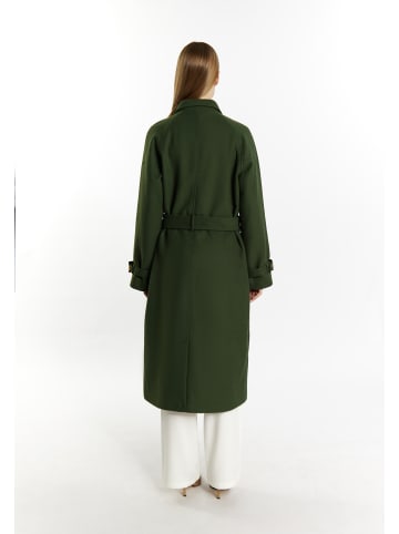 DreiMaster Damen Übergangsmantel Aus Wollgemisch in Dunkelgrün