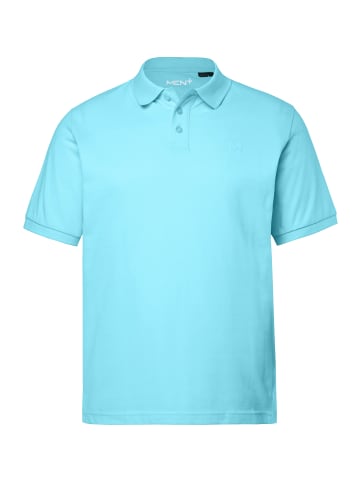 Men Plus Poloshirt in helles türkis