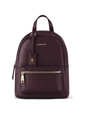 Lazarotti Bologna Leather City Rucksack Leder 27 cm in burgundy