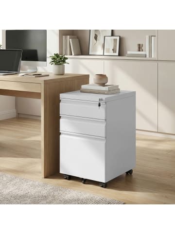 SONGMICS Aktenschrank Berend in Weiß - (B)39 x (H)62 x (T)50 cm