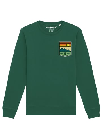 wat? Apparel Sweatshirt Good Vibe in Bottle Green
