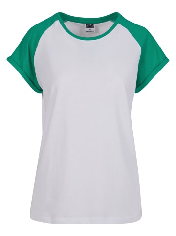 Urban Classics T-Shirts in white/ferngreen