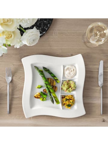Villeroy & Boch 4er Set Grillteller NewWave in Weiß 27 x 27 cm in weiß