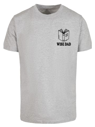 F4NT4STIC T-Shirt Wise Dad Lustiges Vatertagsmotiv für schlaue Väter in grau meliert