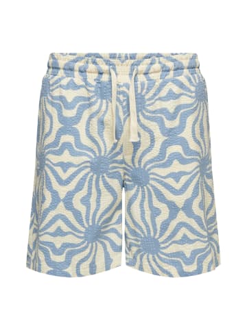 Only&Sons Shorts 'Cruz Seersucker' in hellblau