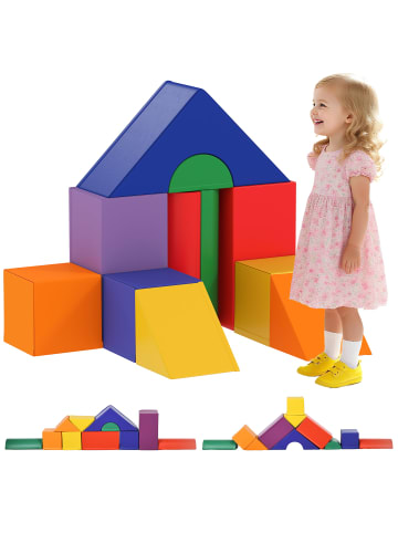 HOMCOM Bausteinset in Mehrfarbig 25L x 25B x 50H cm