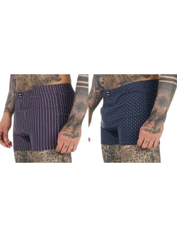 NORMANN Retro Pant Dess - 66423 in Ringel blau/marine