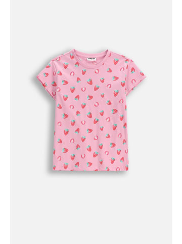 MOKIDA Baumwoll-T-Shirt mit kurzen Ärmeln in gedämpftes Rosa