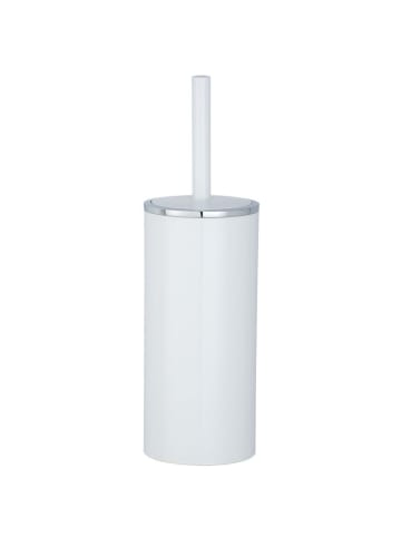 Wenko Bürstenhalter INCA Weiß + Toilettenbürste in Weiß, (B) 11 x (H) 34 x (L) 11 cm
