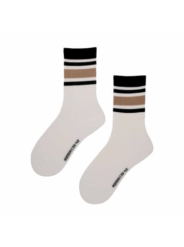 Hudson Socken Line gemustert in White