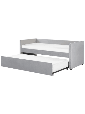 Beliani Tagesbett TROYES in Grau - (W) 99 x (H) 84 x (L) 213 cm