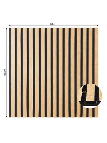 Homestyle4u Akustikpaneel 60x60 2er Set in Braun
