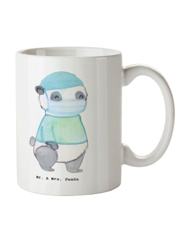 Mr. & Mrs. Panda Kaffeetasse Operationsassistent Herz ohne Spruch in Weiß