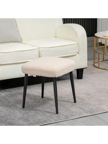 HOMCOM Fußhocker-42L x 42B x 44H cm-Beige
