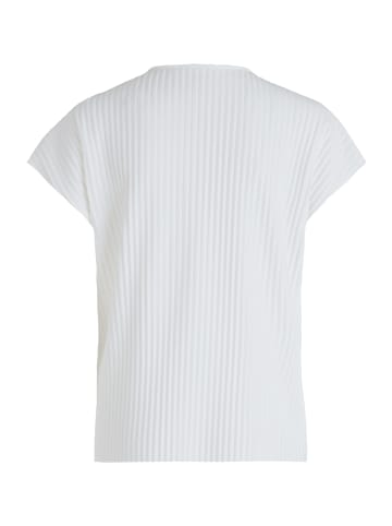 BETTY & CO Kurzarm-Shirt mit Plissee in Rohweiß
