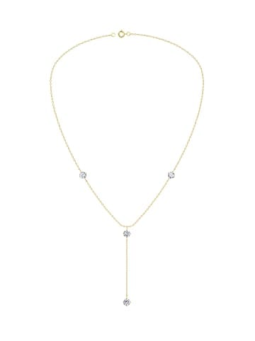 Alexander York Kette Y-Design ZIRKONIA in Gold aus 925 Sterling Silber in gold