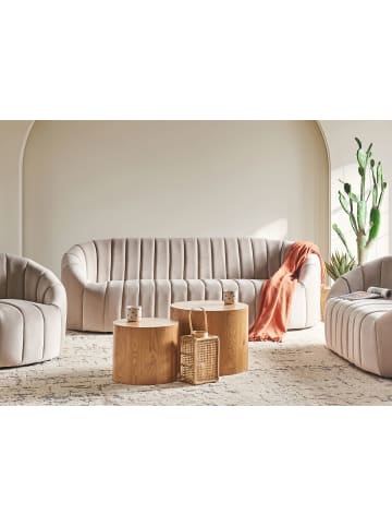 Beliani 3-Sitzer Sofa MALUNG in Beige - (W) 202 x (H) 68 x (L) 70 cm