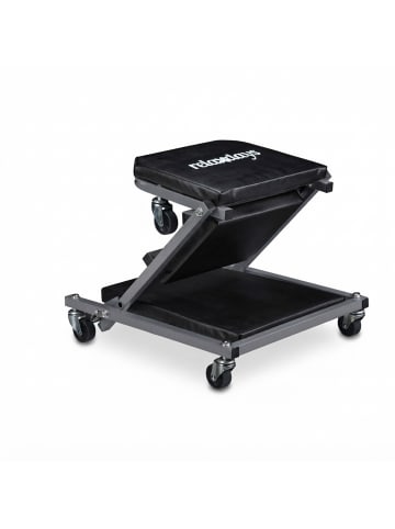 relaxdays Werkstatt-Rollbrett in Schwarz/ Grau