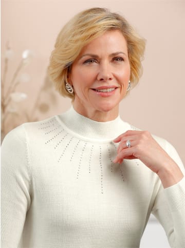 WITT WEIDEN Stehkragenpullover in ecru