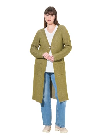 Ulla Popken Strickjacke in blattgrün