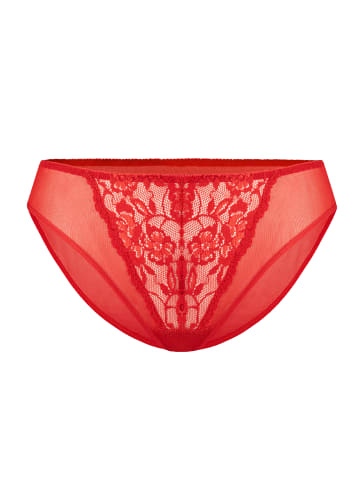 Teyli Mesh Slip mit floraler Spitze Glamour in rot