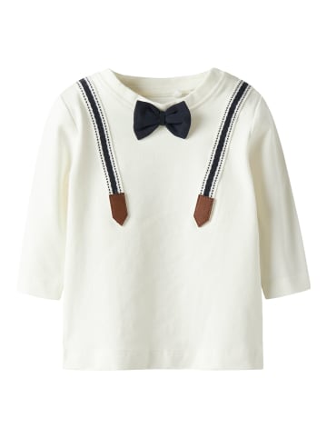 name it Langarmshirt festlich NBMRUFUS LS TOP in cloud dancer