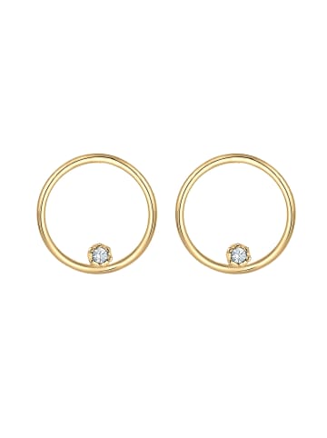 Elli Ohrringe 925 Sterling Silber Geo, Kreis in Gold