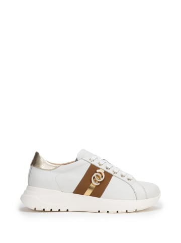Wittchen Leather sneakers with metal in Cream