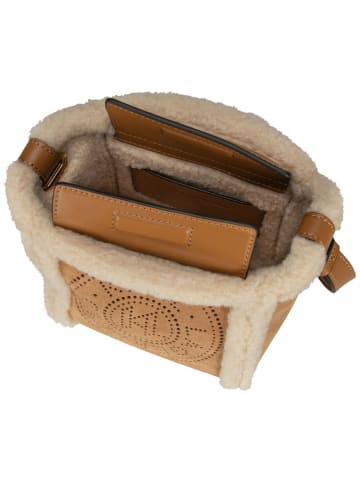 Karl Lagerfeld Umhängetasche K/Circle SM Bucket Shearling in Caramel