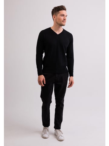 CASH-MERE.CH V-Ausschnitt Pullover in Schwarz
