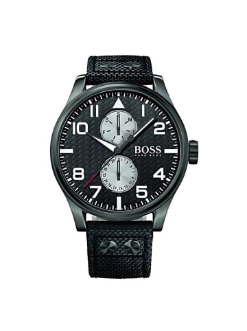 Hugo Boss Armbanduhr Aeroliner Model HB1513086 mit Canvasarmband
