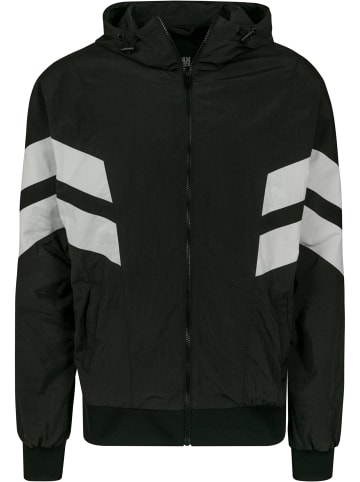 Urban Classics Urban Classics Herren Crinkle Panel Track Jacket in blk/wht