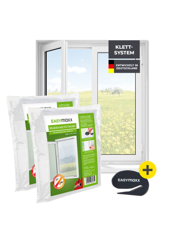 EASYmaxx EASYmaxx Moskitonetz - bis max. 130x150cm - selbstklebendes Klettband - 2er-Set