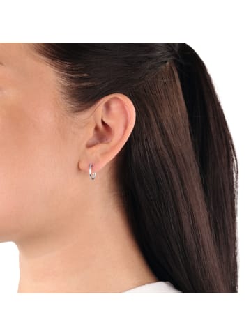 Amor Creolen WG 375/9ct, rhodiniert in Silber