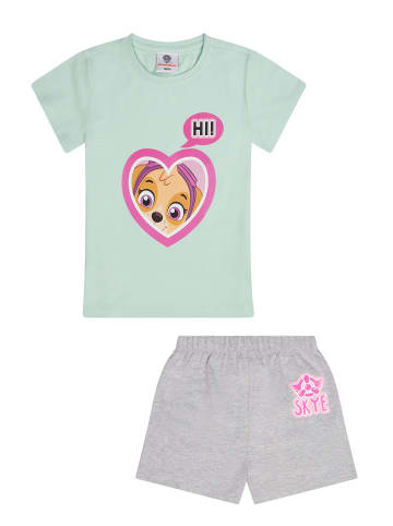 Paw Patrol 2tlg. Outfit: Schlafanzug kurz Paw Patrol Skye Sommer in Türkis