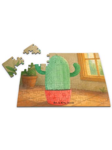 Mr. & Mrs. Panda Puzzle Kaktus Wut Design ohne Spruch in Weiß