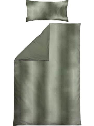 Erwin Müller Perkal Wendebettwäsche in oliv-jade
