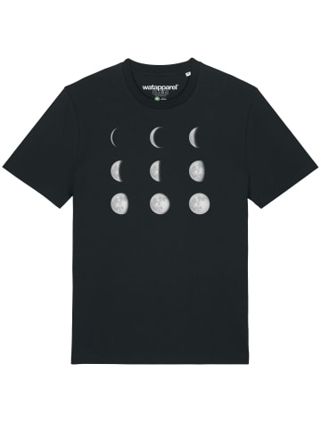 wat? Apparel T-Shirt Moonphases in Schwarz