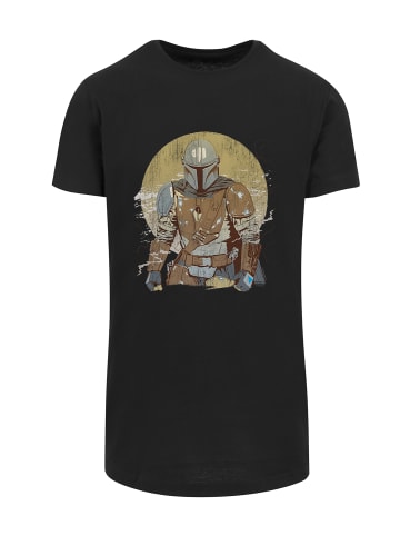 F4NT4STIC T-Shirt Star Wars The Mandalorian Distressed Warrior in schwarz
