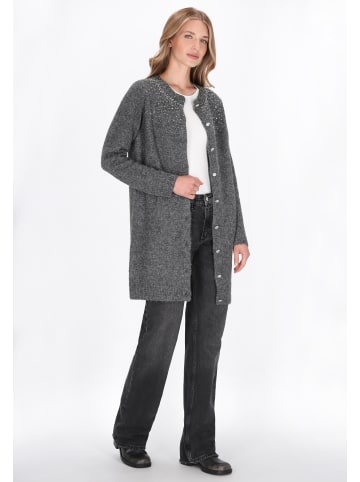 DreiMaster Women Cardigan in dark grey melange