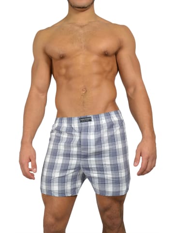 normani 3 Stück Herren Web Boxershorts in Grau