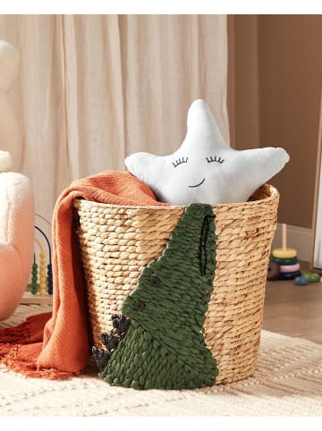 Beliani Korb LOXTON in Naturfarben/Beige/Grün - (W) 45 x (H) 41 x (L) 45 cm