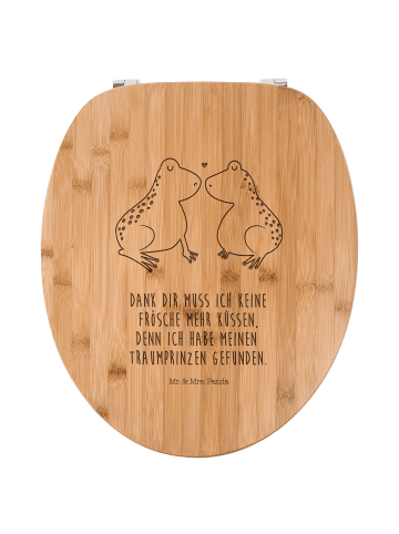 Mr. & Mrs. Panda WC-Brille Frosch Liebe mit Spruch in Transparent