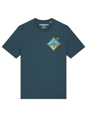 wat? Apparel T-Shirt Beach is calling in Petrol