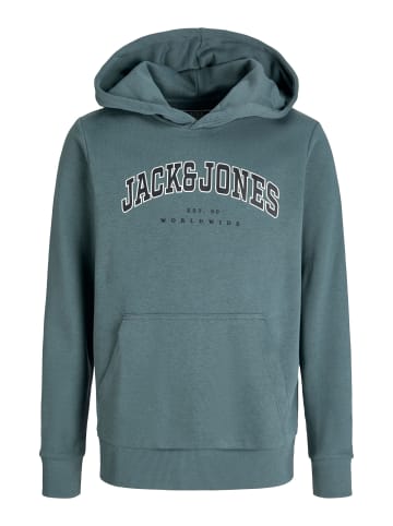 JACK & JONES Junior Sweatshirt JJECALEB VARSITY SWEAT HOODIE JNR in stormy weather