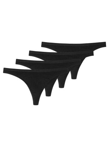 Schiesser String 4er Pack in Schwarz