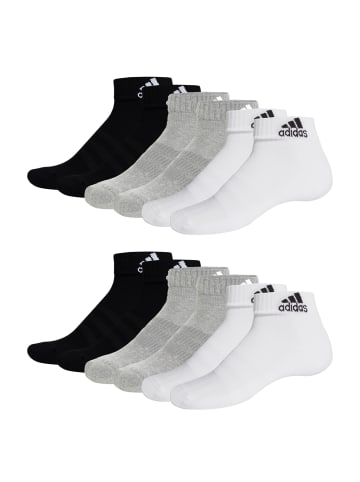 adidas 6 Paar Quartersocks Cushioned in Mehrfarbig