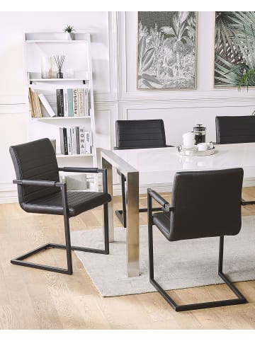 Beliani 2er-Set Konferenzstuhl BUFORD in Schwarz