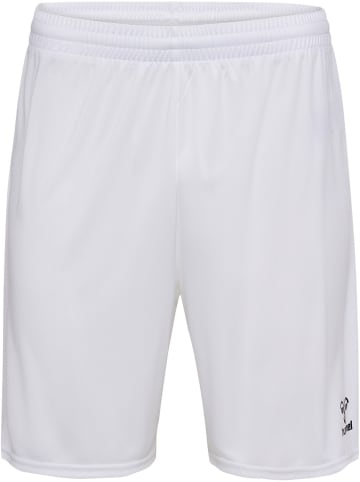 Hummel Sportshorts "Hmlessential Shorts" in Weiß
